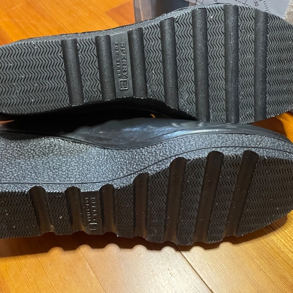 Sperry Top Sider Sadie Low Waterproof Black Rubber Boot Size 9M - Picture 4 of 10